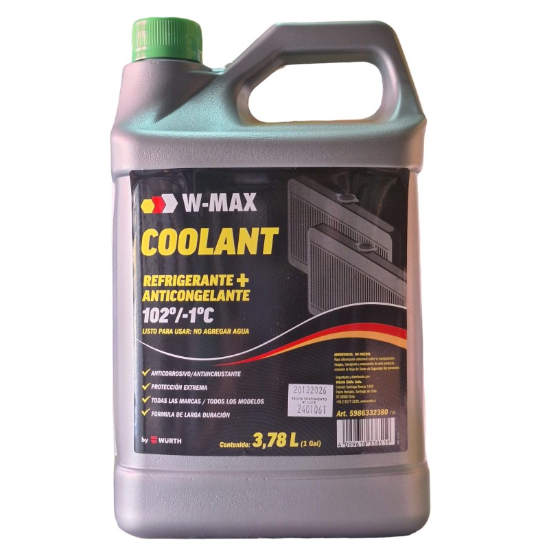 Coolant Verde 102ºC / -1ºC W-MAX 3.78L