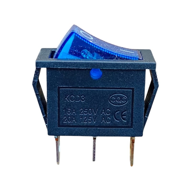 Interruptor/Switch Boton con Led Azul